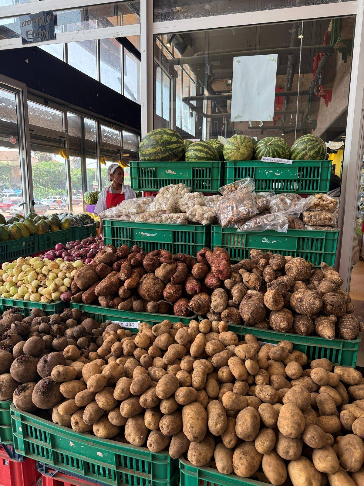 Basic groceries for a student meal in Addis Ababa